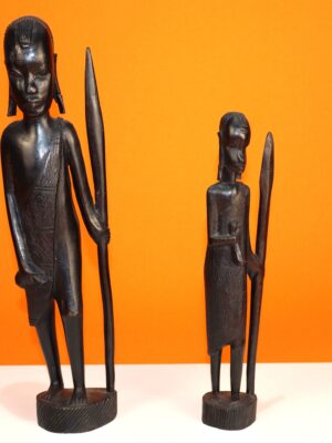 PAREJA DE GUERREROS AFRICANOS
